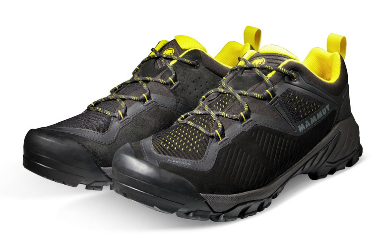 Mammut Wanderschuhe Sapuen Low GTX (Veloursleder, wasserdicht) schwarz/gelb Herren